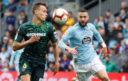 Canales, en el partido ante el Celta.