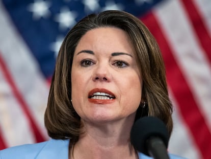 Rep. Angie Craig, D-Minn., speaks during a news conference on Capitol Hill on June 24, 2020, in Washington.