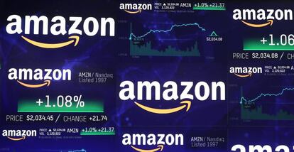 Cotizaci&oacute;n de Amazon en Nasdaq, el martes