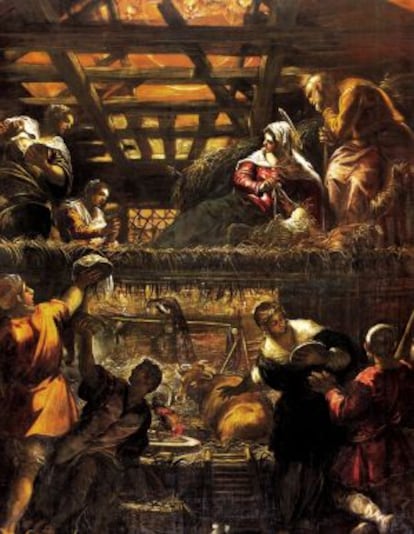 L&rsquo;adoraci&oacute; dels pastors,de Tintoretto, un pessebre amb mirada d&rsquo;arquitecte.