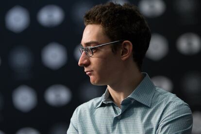 Fabiano Caruana, durante la penúltima ronda