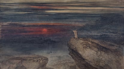 El último hombre (1849), pintura apocalíptica del artista romántico inglés John Martin, conocido por sus espectaculares paisajes dramáticos. 