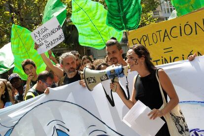 Manifestants de Fridays for Future aquest divendres a Barcelona.