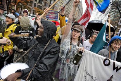 Manifestantes del grupo Ocupa Wall Street, en Washington el pasado 22 de noviembre.