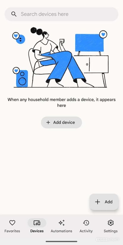 Nueva interfaz de la aplicación Google Home con barra de búsqueda