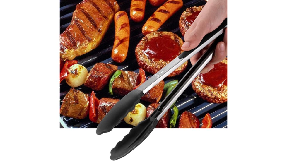 Las pinzas para la freidora de aire están fabricadas con acero inoxidable.