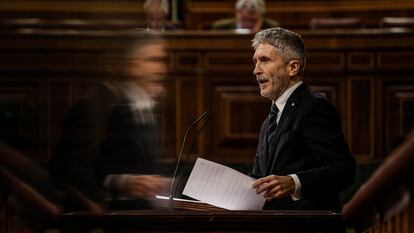 Grande-Marlaska, durante su intervención este miércoles en el Congreso.