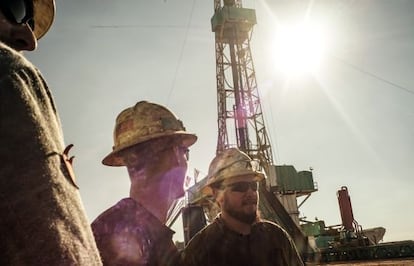 Campo de petr&oacute;leo que usa la t&eacute;cnica de fracking en Dakota (EE UU). 