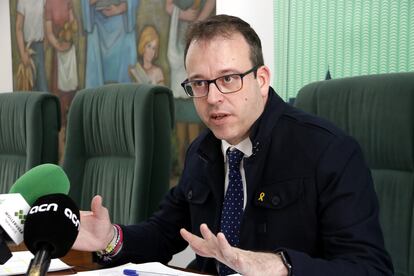 El portavoz del PDeCAT y alcalde de Mollerusa (Lleida), Marc Solsona, en una imagen de archivo de enero de este año