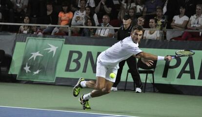 Robredo, durant el partit contra Donskoy.