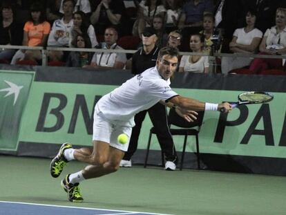 Robredo, durant el partit contra Donskoy.