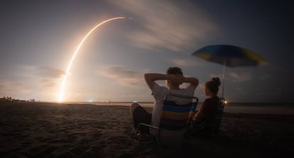 Lanzamiento del cohete 'Falcon 9' de la compañía Space X desde Cabo cañaveral, el pasado 23 de mayo.