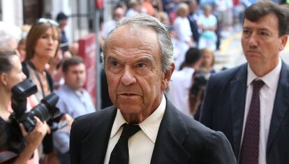 Jaime Botín en Santander, el día del funeral de su hermano Emilio, en septiembre de 2014