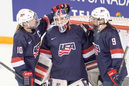 Las jugadores del equipo norteamericano de hockey pusieron en jaque a todo un Mundial.