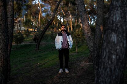 Vilin, exiliado ruso, retrado en un parque de Madrid. 