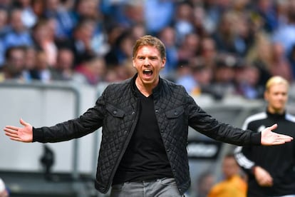 Julian Nagelsmann durante un partido del Hoffenheim. 