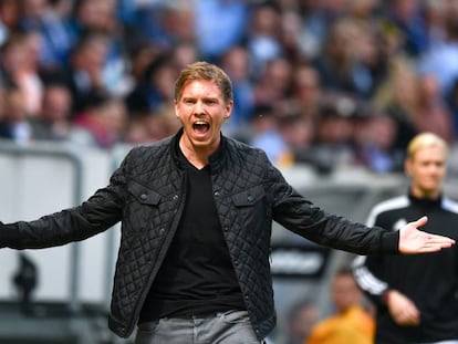 Julian Nagelsmann durante un partido del Hoffenheim. 