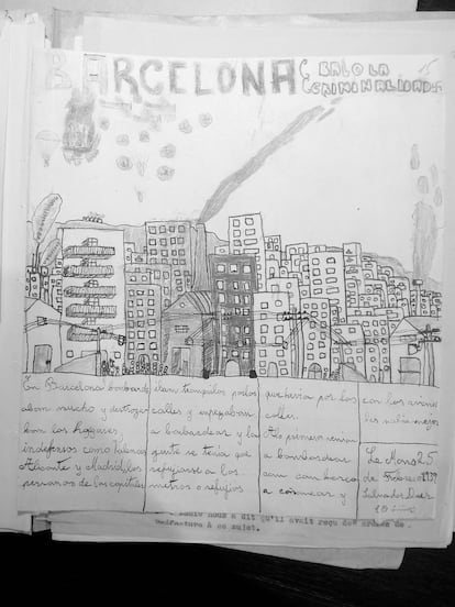Un dibujo realizado por Aurora Correa de Barcelona durante su estancia en Morelia, en una imagen cedida por la editorial.