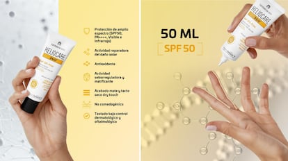 Heliocare protector solar facial​ de Cantabria Labs es ideal para pieles grasas o mixtas.