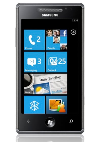 Omnia 7 de Samsung, con Windows Phone.