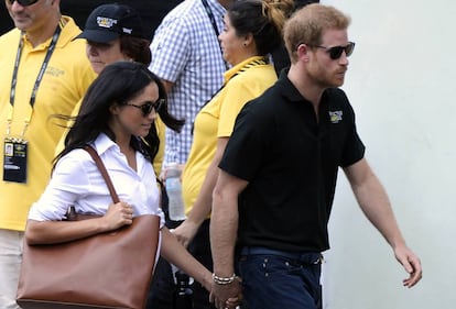 Meghan Markle e o príncipe Henry, da Inglaterra, em setembro passado em Toronto.