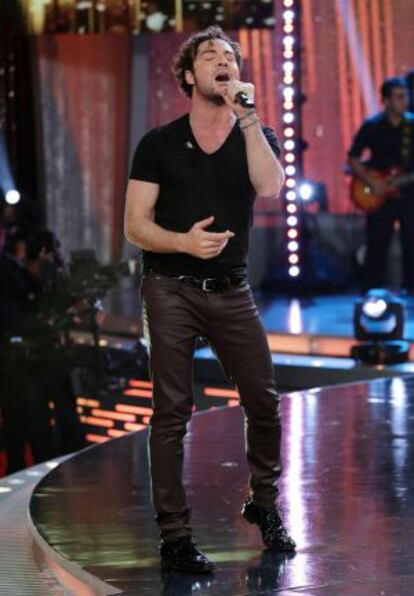 David Bisbal en una actuación en México.