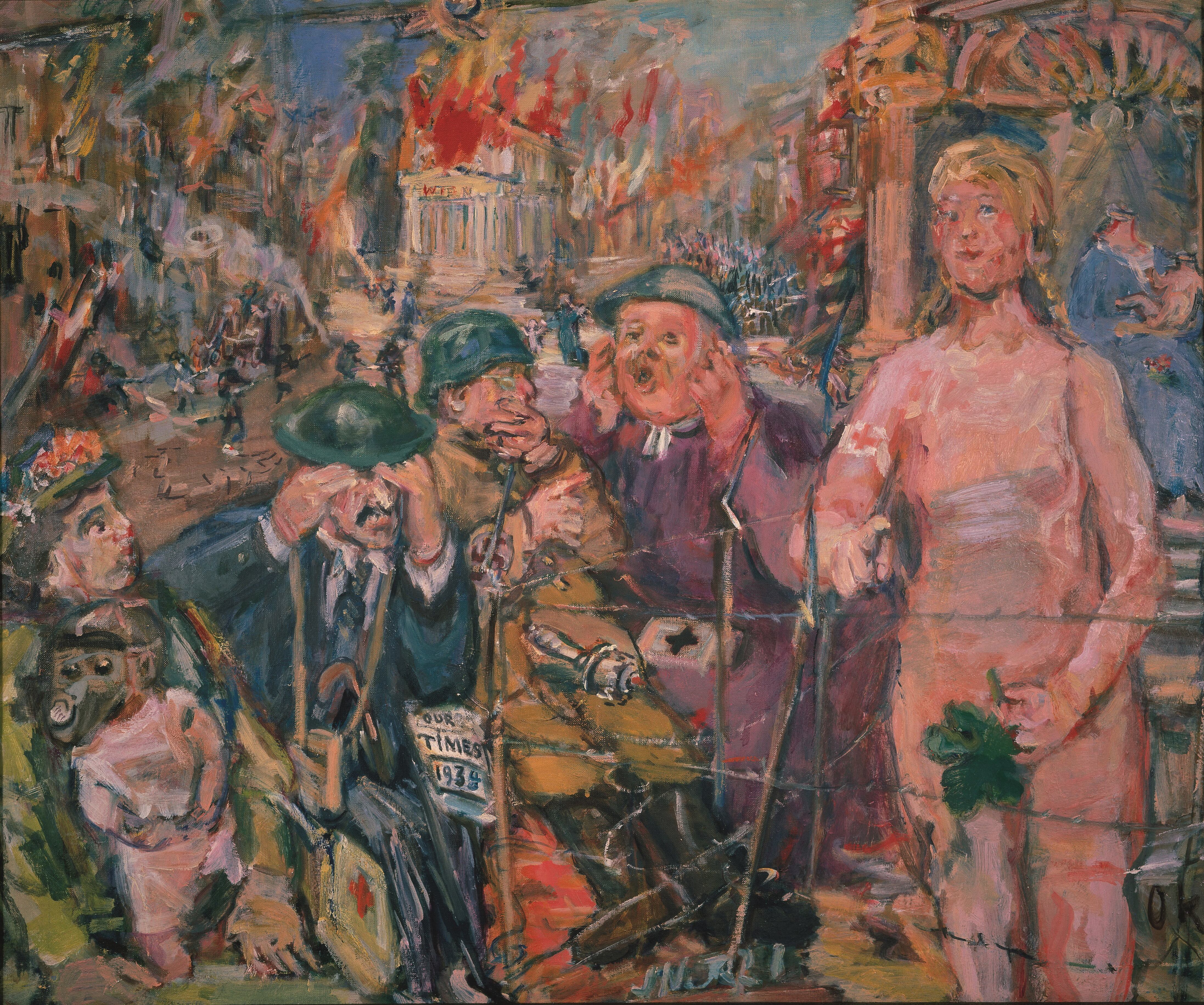 'Anschluss. Alicia en el país de las maravillas', de Oskar Kokoschka (1942), cuadro antibelicista que el artista pinta exiliado en Londres.