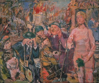 'Anschluss. Alicia en el país de las maravillas', de Oskar Kokoschka (1942), cuadro antibelicista que el artista pinta exiliado en Londres.