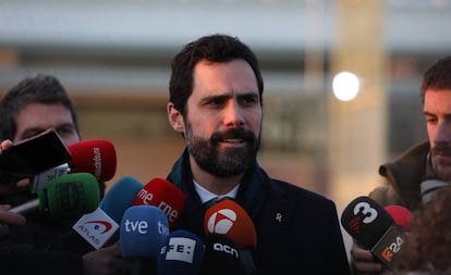 Roger Torrent, després de visitar els presos a Soto del Real, dilluns.