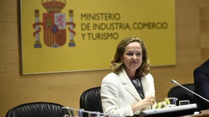 La ministra de Economía y Empresa, Nadia Calviño.
 