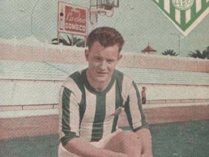 Törbjorn Jonsson, con la equipación del Betis.