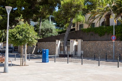 Plaza de la playa de Portal Nous en la actualidad, lugar donde tuvo lugar el mitin del Partido Nacionalista Alemán en mayo de 1938.