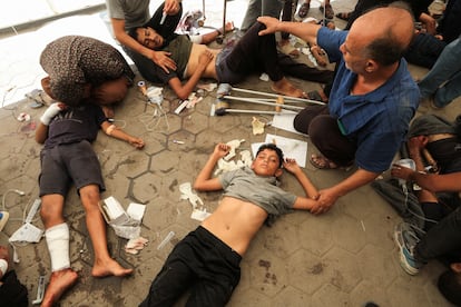Varios muertos y heridos tras un ataque israelí en Ciudad de Gaza, este sábado.