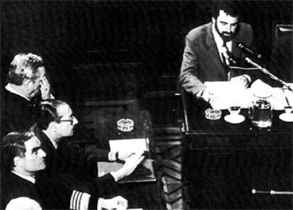 Un momento del juicio a la Junta Militar en 1985.