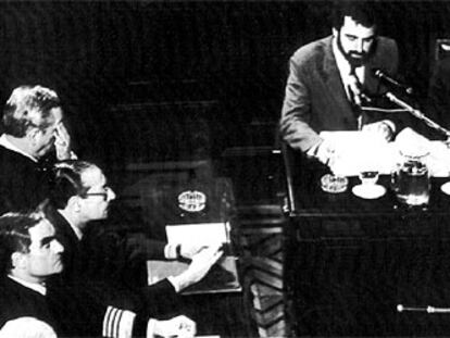 Un momento del juicio a la Junta Militar en 1985.