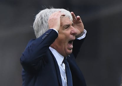 Gasperini, durante un Atalanta-Sampdoria.