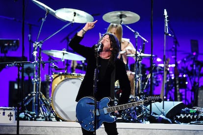Dave Grohl, líder de Foo Fighters, durante la edición 62 de los premios Grammy, en enero de 2020.