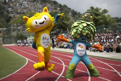 Tom e Vinicius, as mascotes do Rio 2016.