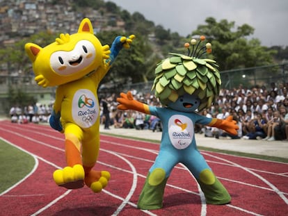 Tom e Vinicius, as mascotes do Rio 2016.