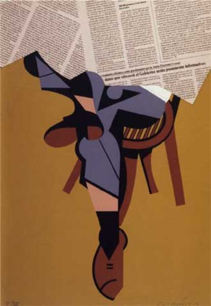'El lector' (1980-1981), serigrafía del Equipo Crónica, en la colección del IVAM.