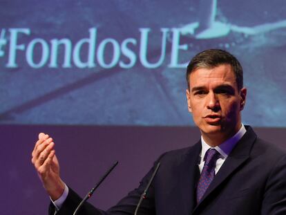 El presidente del Gobierno, Pedro Sánchez, inaugura la III edición del foro "Fondos Europeos" de elDiario.es, este lunes, en Madrid