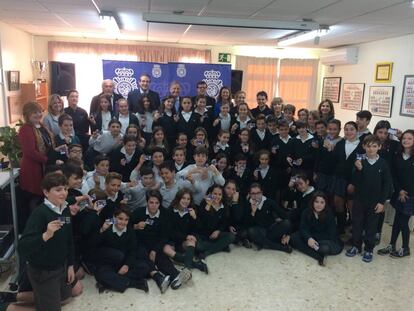 Los escolares del colegio Ramiro Izquierdo de Castellón.