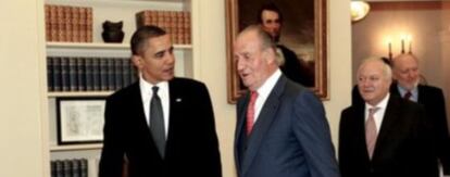 Barack Obama y el rey Juan Carlos, en febrero de 2010.
