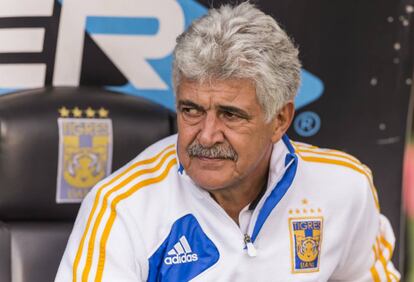 Ferretti, durante un partido con Tigres. 