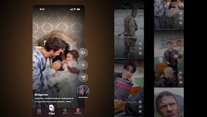 Interfaz vertical de la app de Netflix