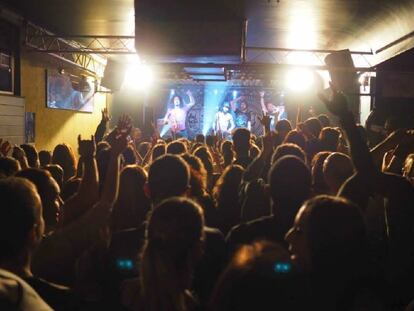 Concierto del grupo La Fuga en la sala Babylon de Cuenca, en abril de 2015. 