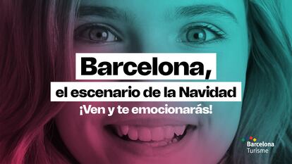 Cartel de promoción de la campaña de Navidad de 2022 de Barcelona Turisme