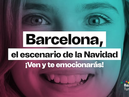 Cartel de promoción de la campaña de Navidad de 2022 de Barcelona Turisme