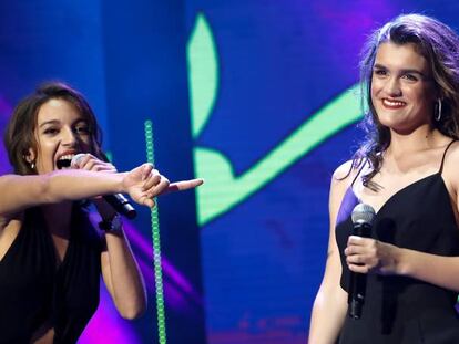 Amaia Romero, vencedora de OT 2017, durante un concierto.