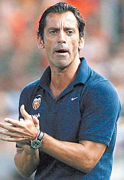 Quique, durante un partido.